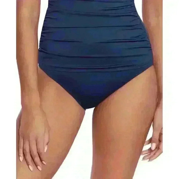 NEW! Lauren Ralph Lauren Women's 14 Beach Club Solid Swim Bikini Top & Bottoms - Picture 7 of 7